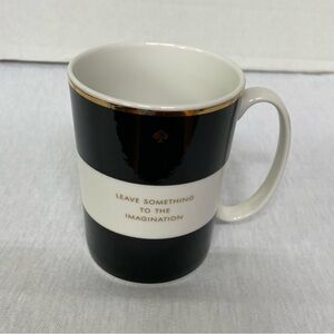 Kate Spade NY Simply Sparkling Coffee/Tea Cup/Mug Lenox 10oz Black White Gold